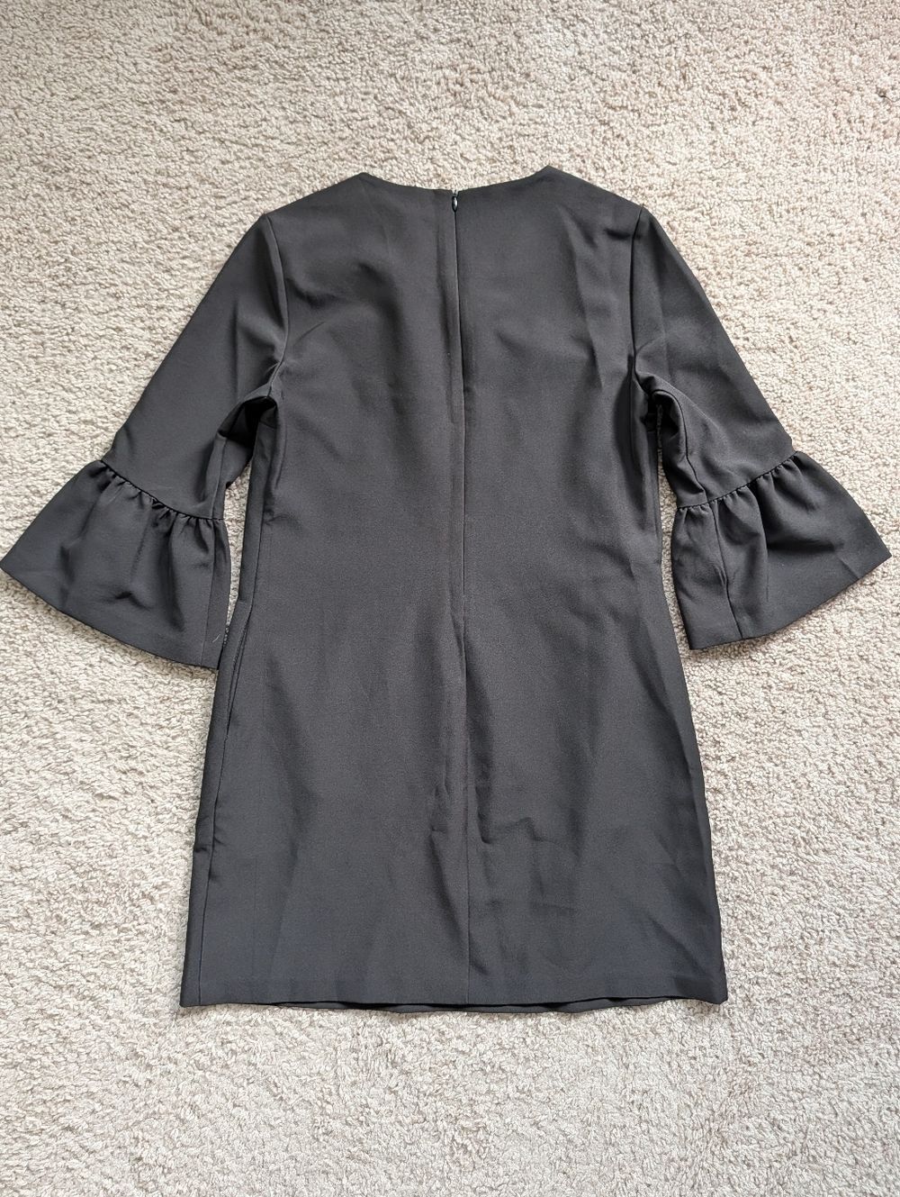 Wren & Willa Womens Black Amberlyn Ruffle Sleeve Sheath Mini Dress NWT Medium - Picture 4 of 13